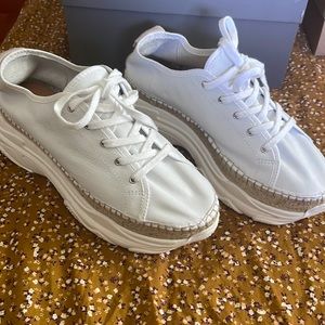 Anthropologie Made in Spain Leather Platform Sneakers